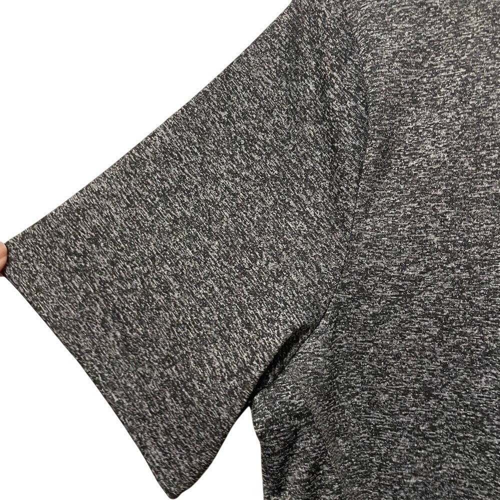 Aunis Womens T Shirt Large Gray Short Sleeve Crew Yoga Workout Top Stylish - Picture 6 of 11